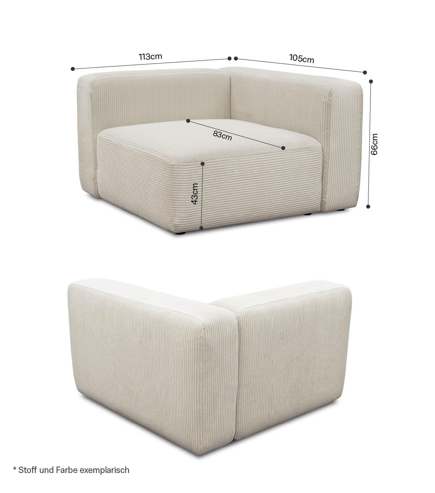 Sofa Module 'Cubo' Sofa Module Mittelmodul Eckmodul Longchair 'Cubo'