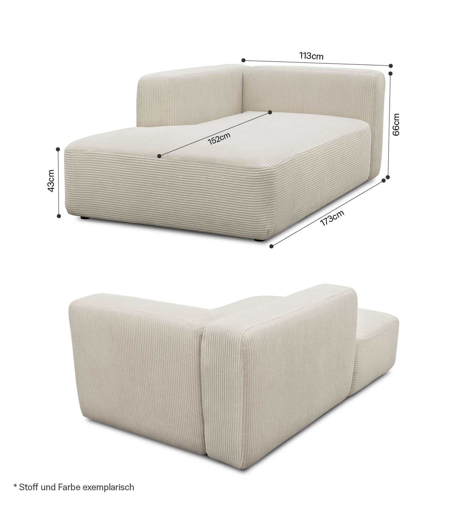 Sofa Module 'Cubo' Sofa Module Mittelmodul Eckmodul Longchair 'Cubo'