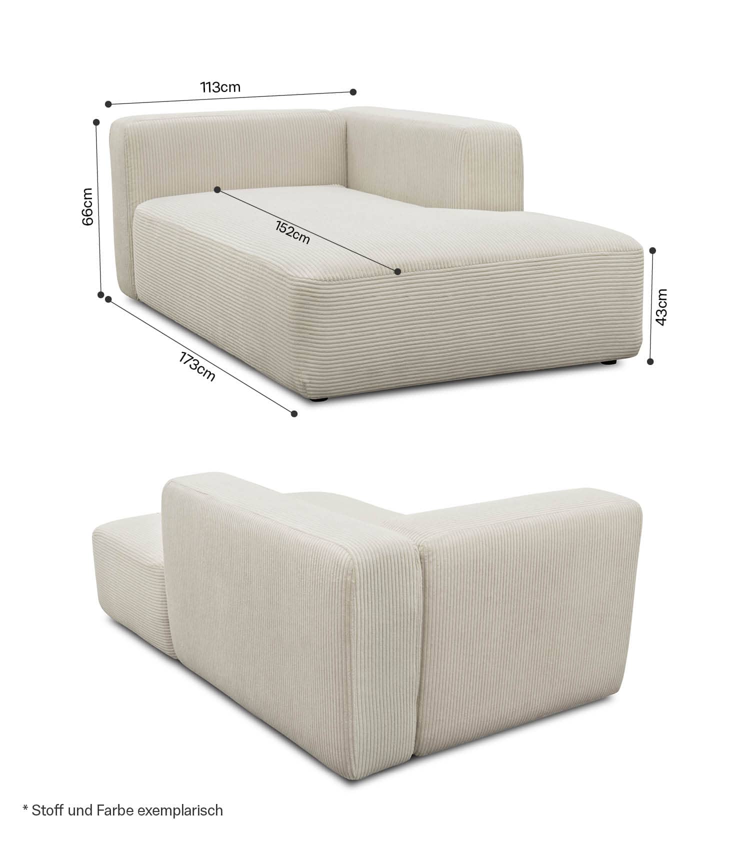 Sofa Module 'Cubo' Sofa Module Mittelmodul Eckmodul Longchair 'Cubo'