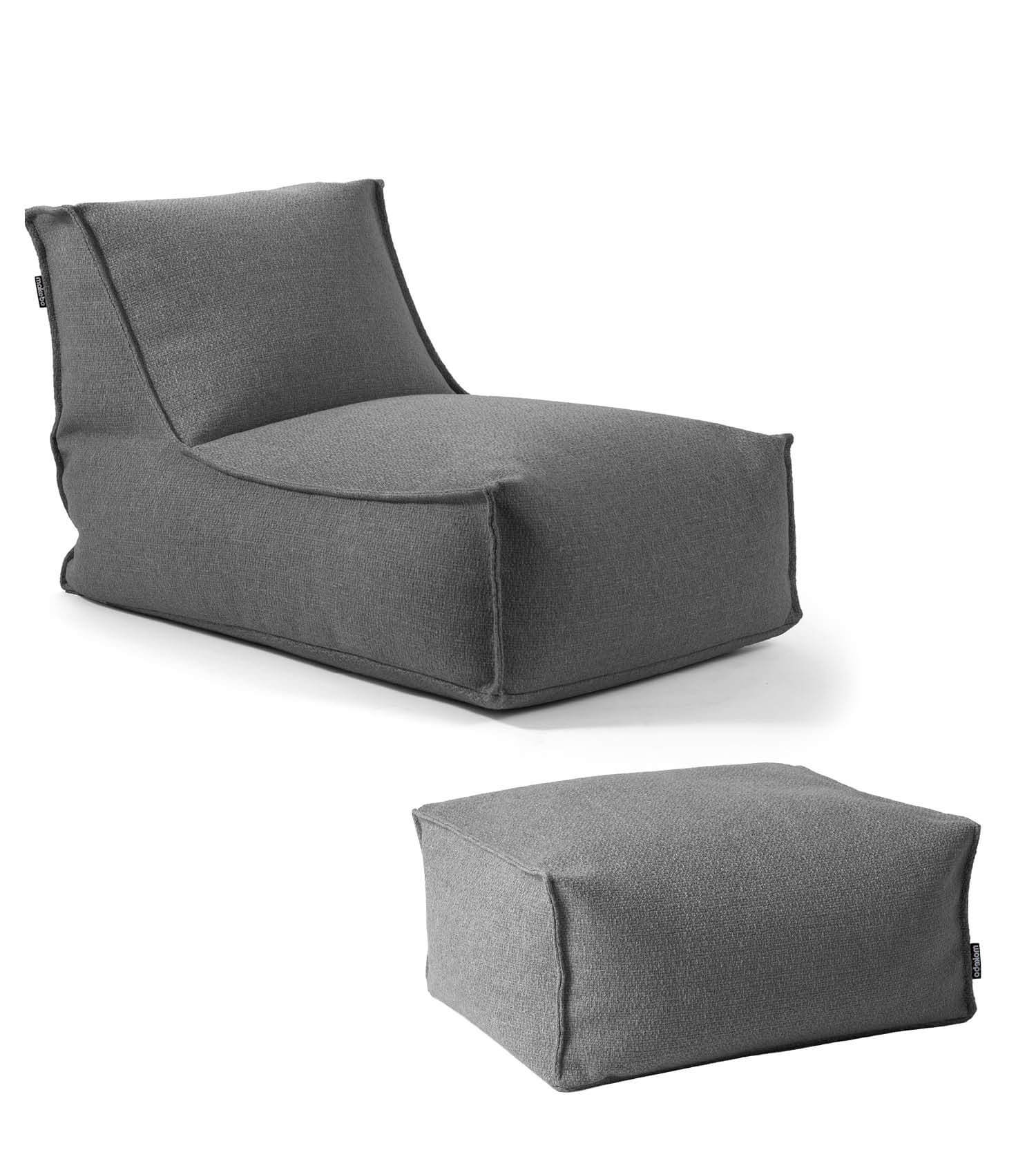 Sitzsack XXL + Pouf für Kinder & Erwachsene mit Füllung 'Der Sundowner'