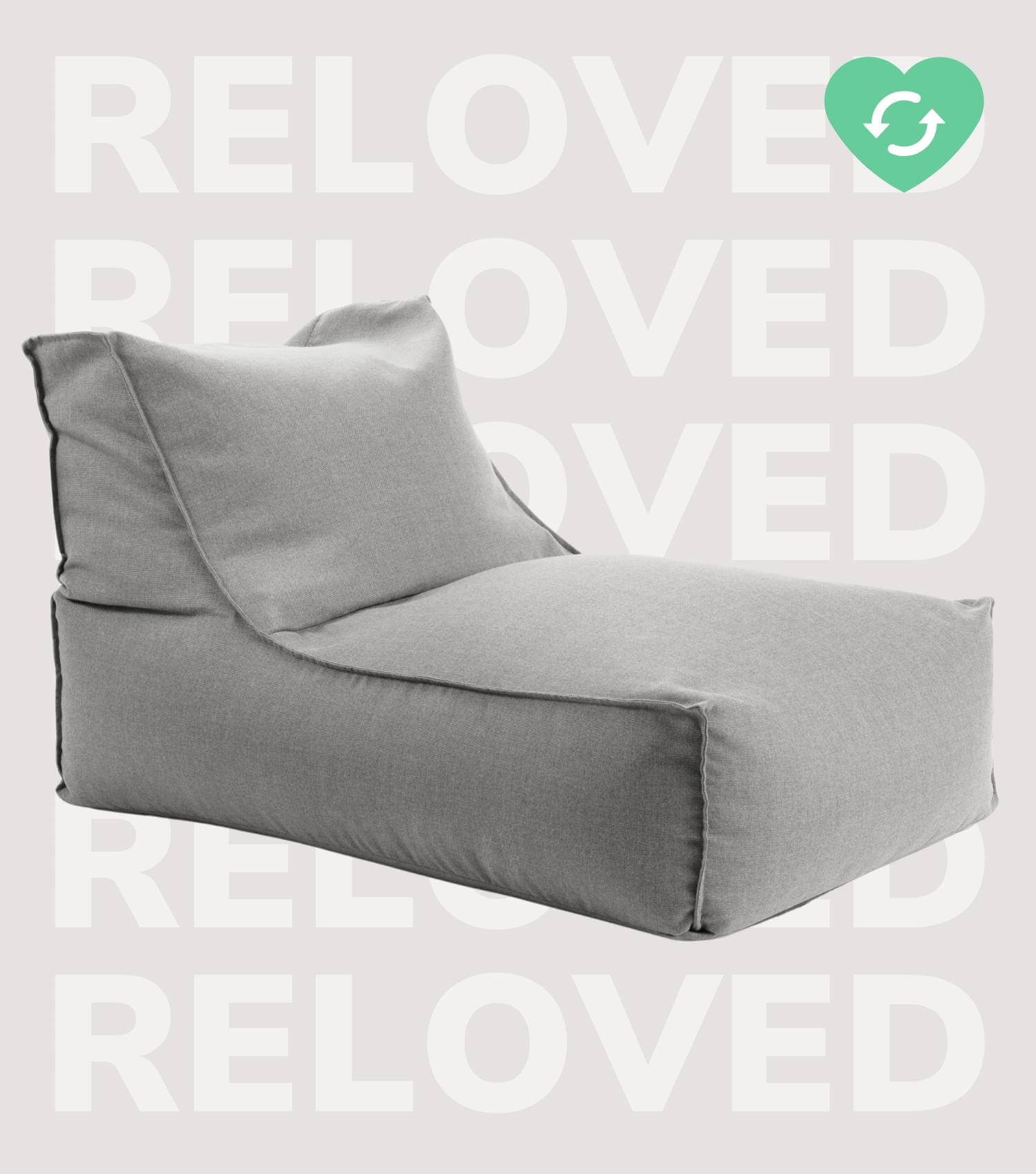 Sitzsack Bodenkissen Relaxliege Bean Bag Liege Sitzbag Sitzkissen#sku_BB2.1Talea-003lgra_C