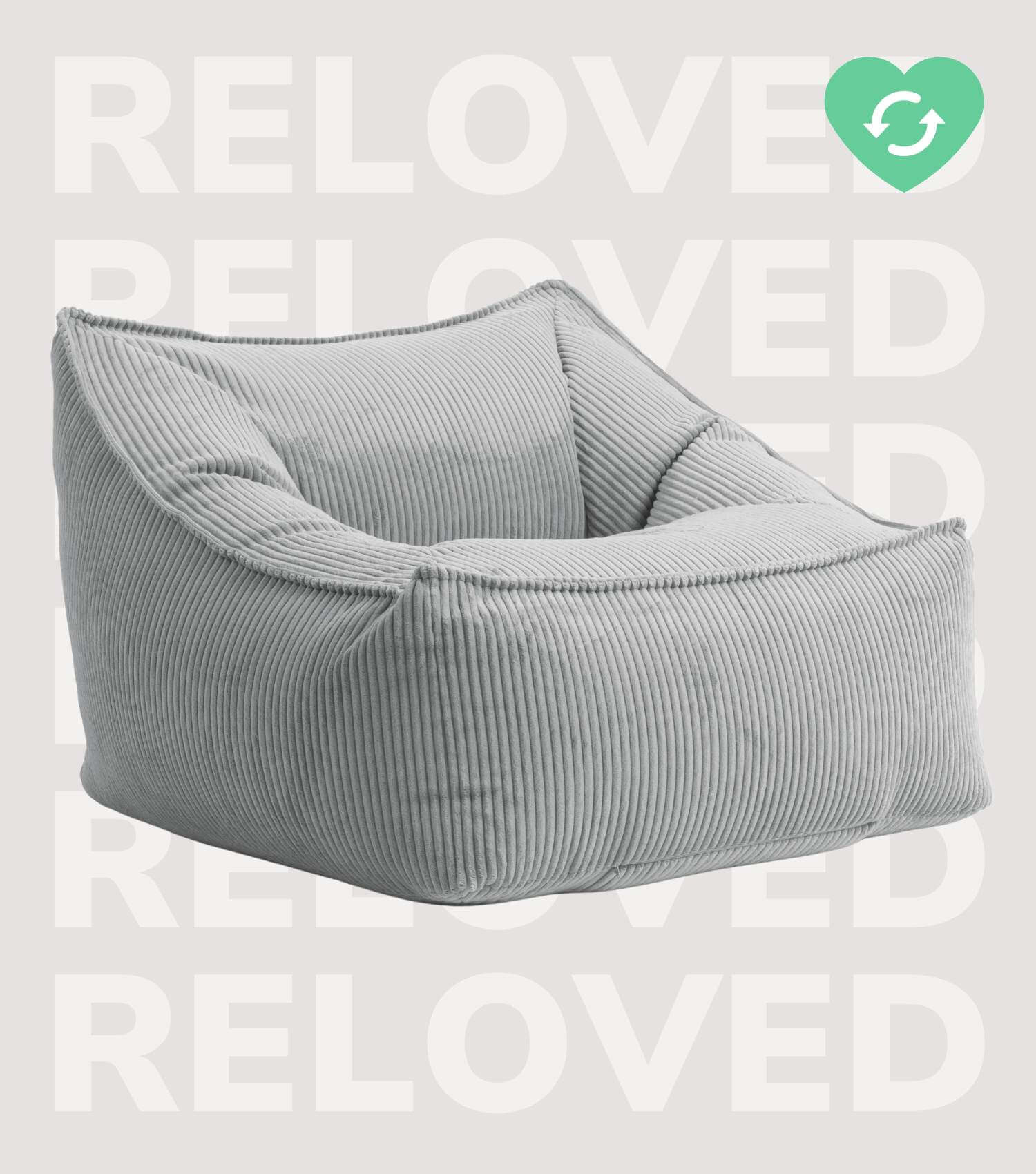 Cord Sessel Lesesessel XXL Sitzsack Sitzsack Cord Bean Bag Armlehnen#sku_BB8.1Poso-003gra_C