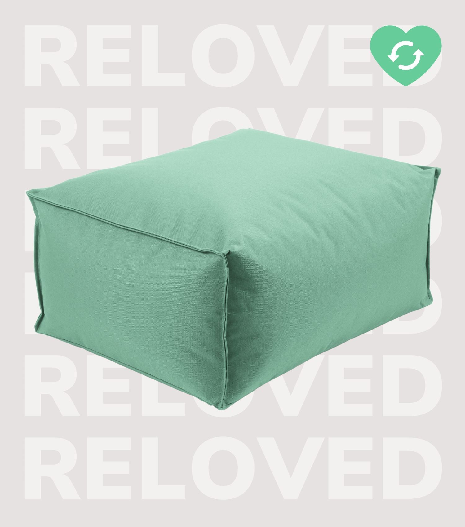 Outdoor Pouf Hocker Sitzkissen Bodenkissen 'Der Ruhepouf' Fußhocker eckig#sku_PF2out-101euka_C