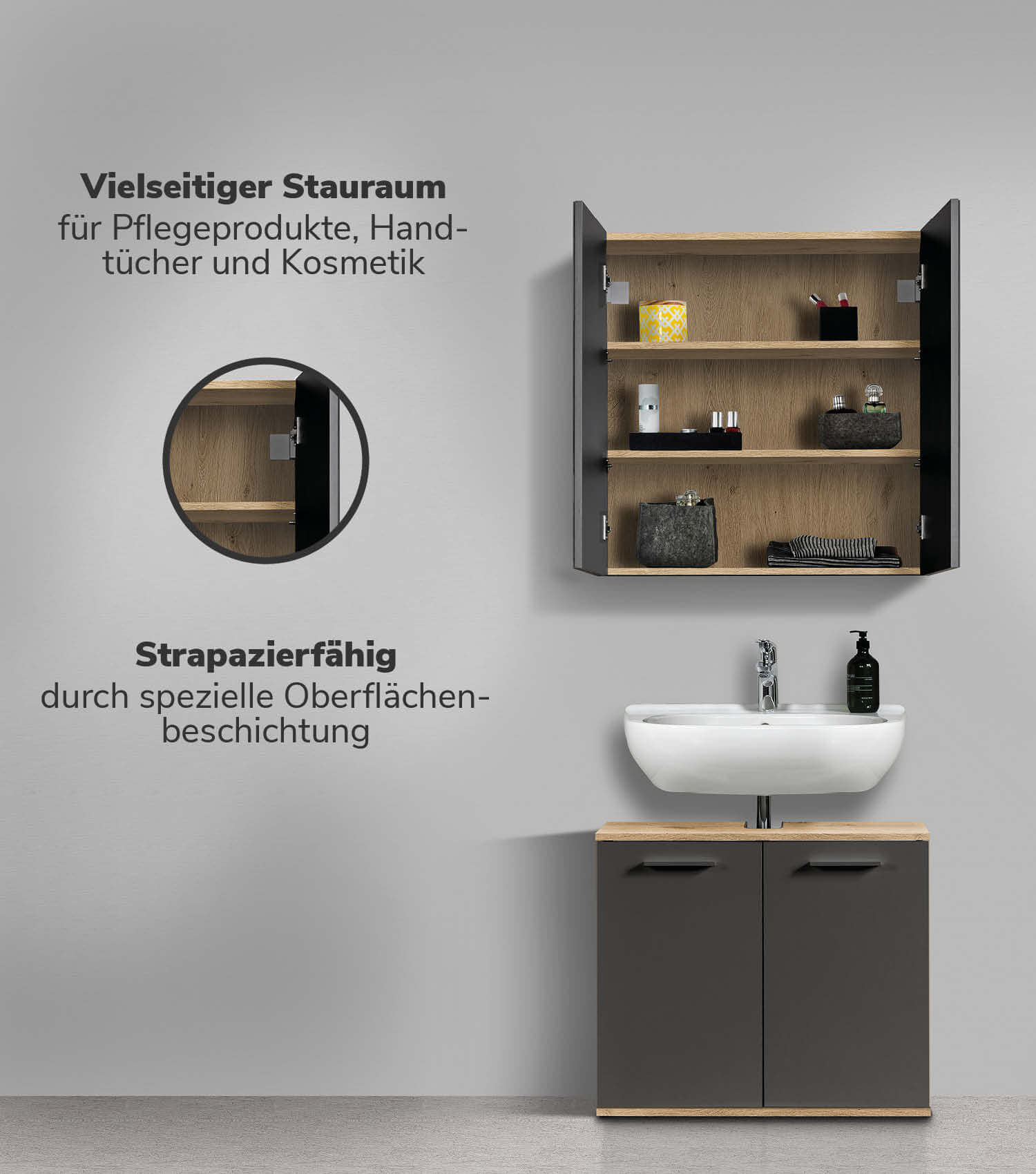 Bad-Spiegelschrank Speigelschrank Badschrank Hängeschrank Wandschrank