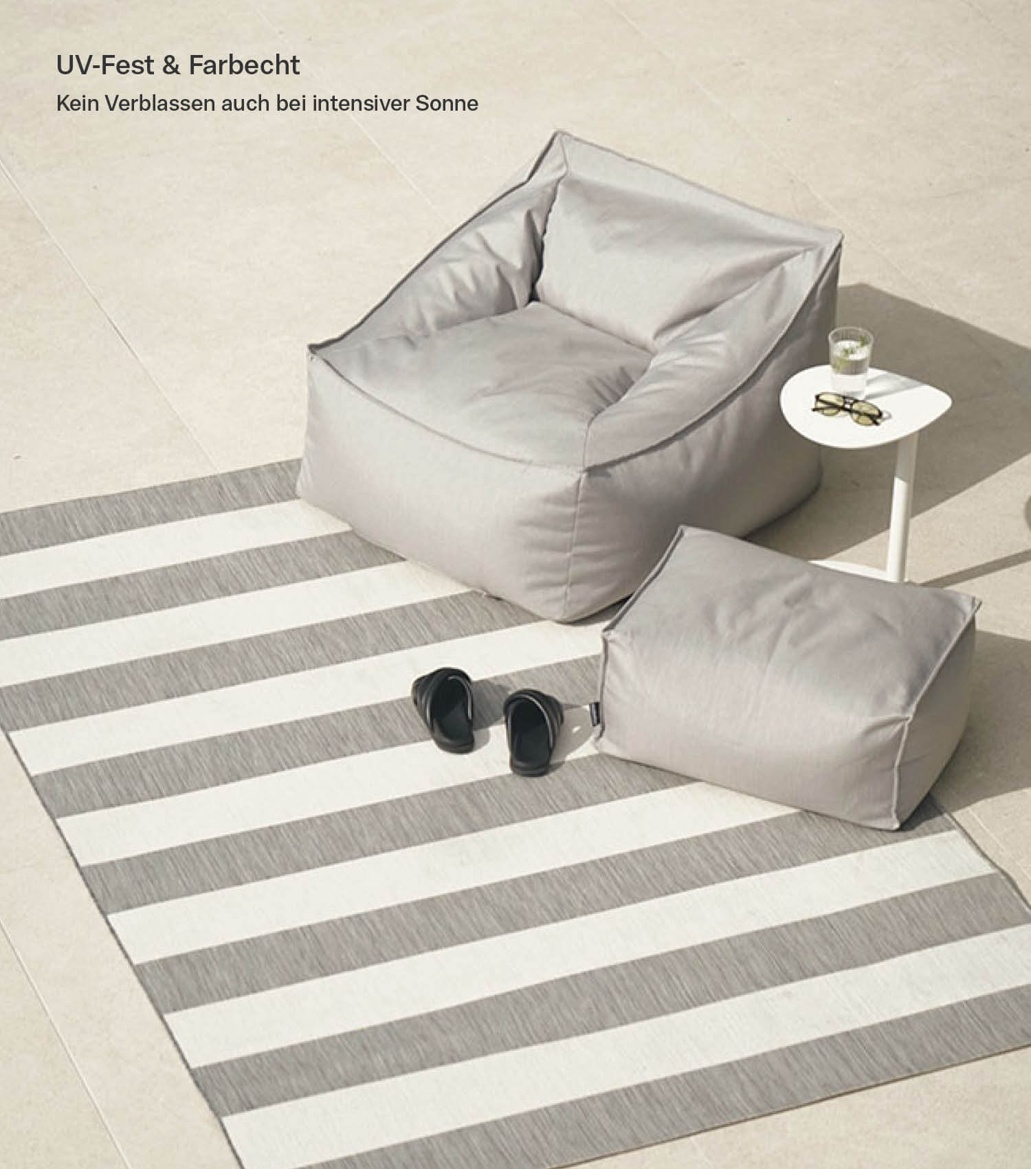 Wetterfester Outdoor Teppich Läufer oder Wohnzimmerteppich#sku_TPO1_Ess48644-637_200x290_grau_C#sku_TPO1_Ess48644-637_160x230_grau_C#sku_TPO1_Ess48644-637_120x170_grau_C