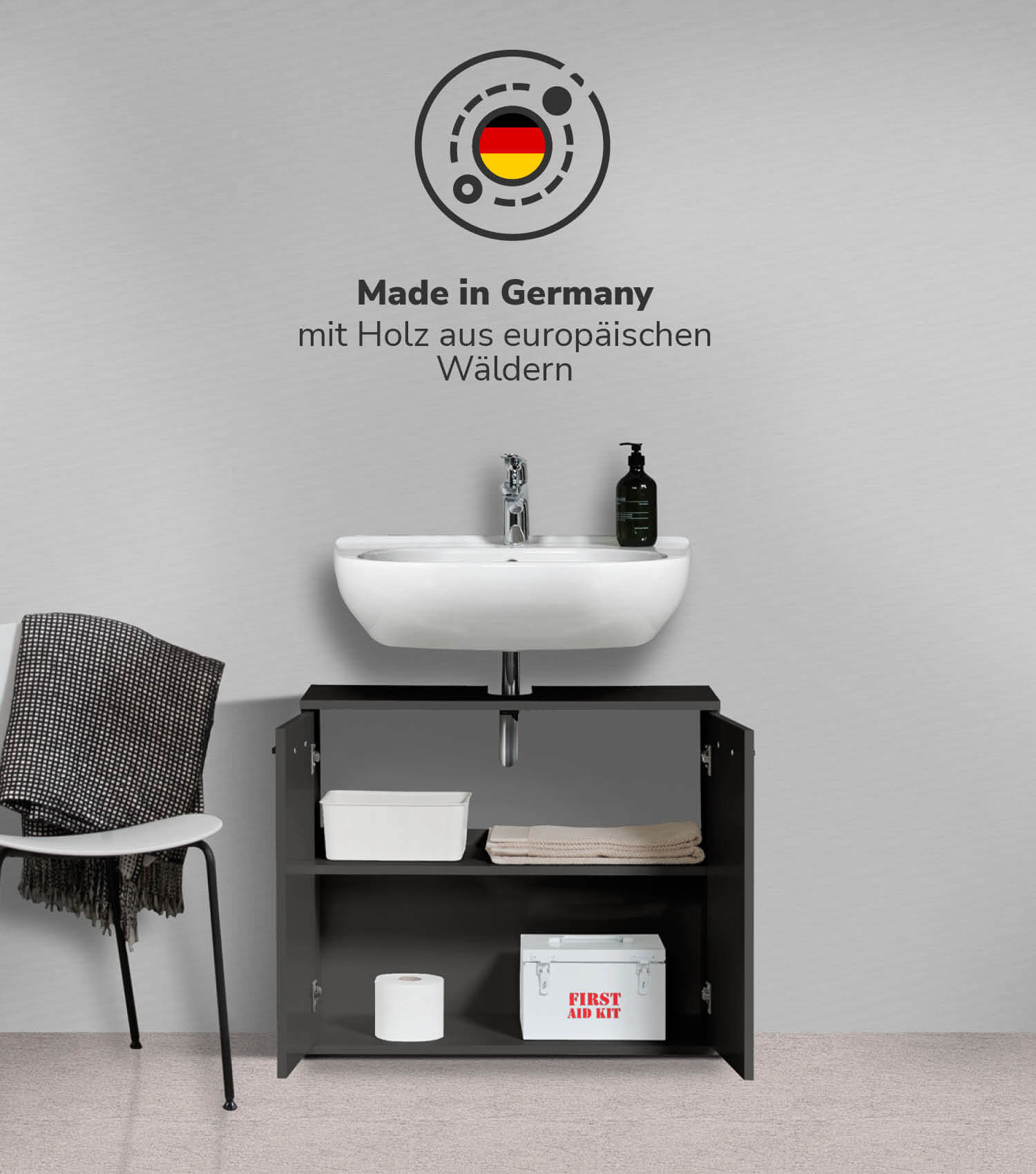 Waschbeckenunterschrank Waschtischunterschrank Unterschrank Badschrank