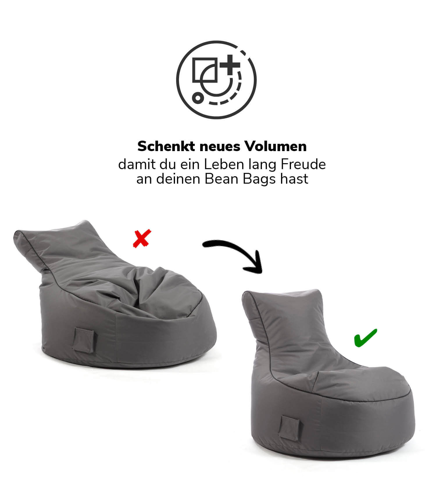 Sitzsack-Füllung ‘Der Nachfüller’ auch als EPS-Perlen Nachfüllpack  