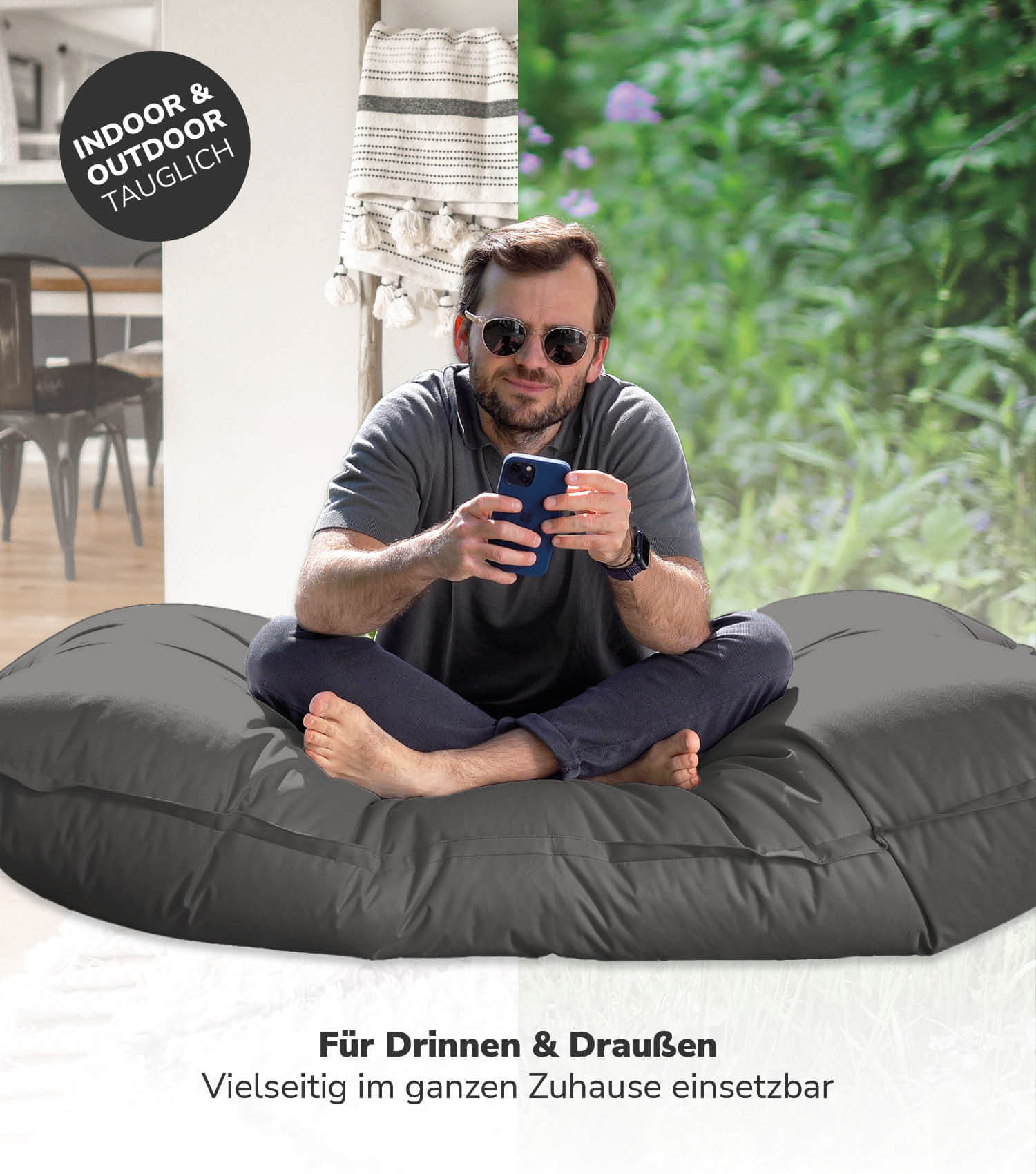 Sitzsack XXL Bean Bag Riesensitzsack Liegekissen Bodenkissen Relaxliege