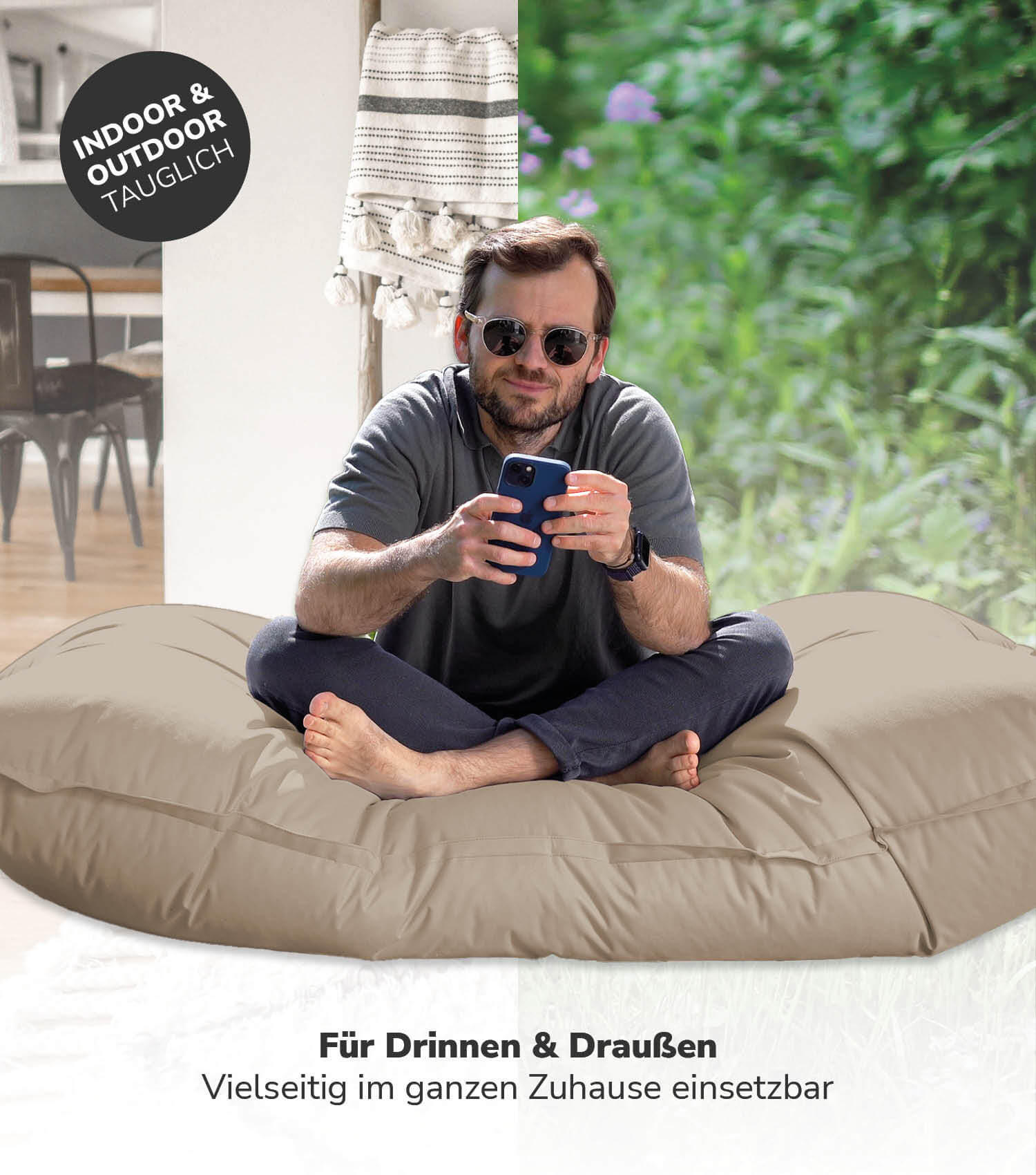 Sitzsack XXL Bean Bag Riesensitzsack Liegekissen Bodenkissen Relaxliege